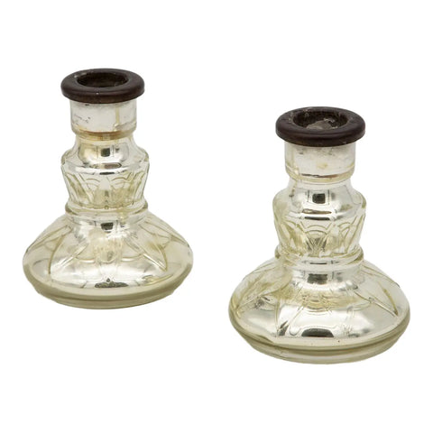 Pair Mercuy Glass Candlesticks