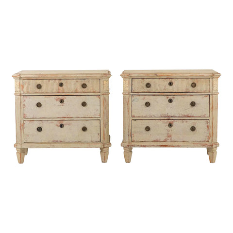 Pair of Gustavian Style Chests of Drawers