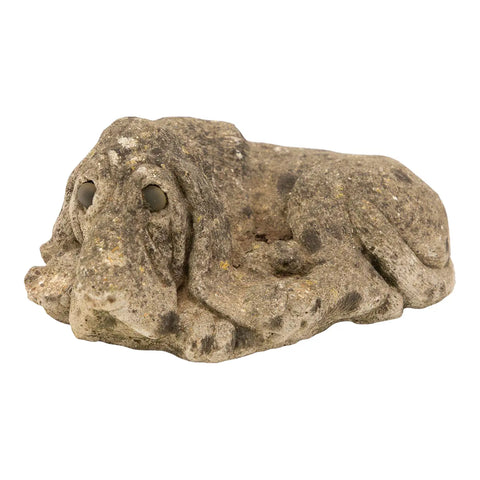 Reconstituted Stone Dog Hound Garden Ornament, 20th Century