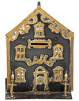 Antique Brass House Coin Bank