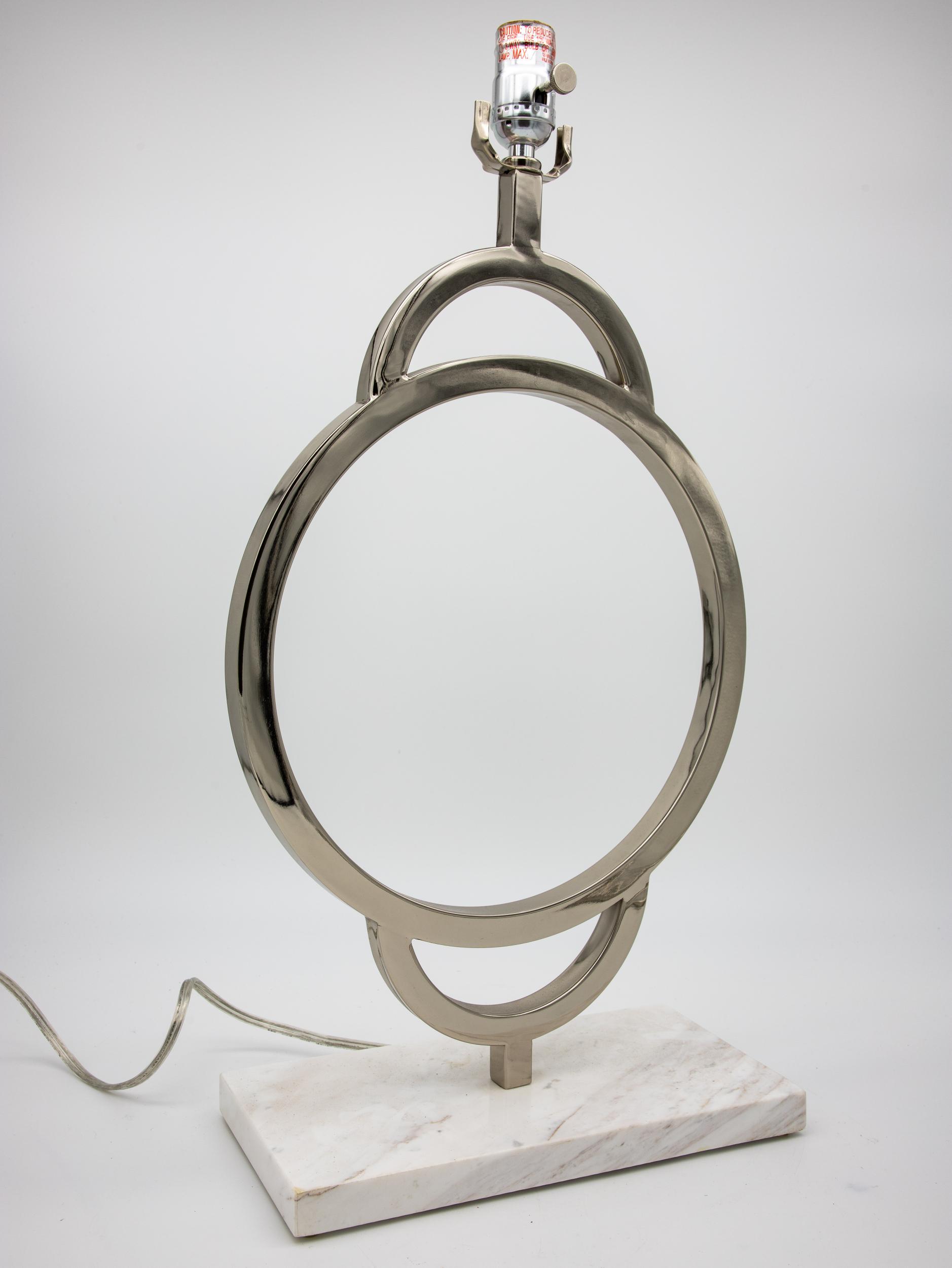 Modern Nickel &amp; Marble Jamie Young Lamp