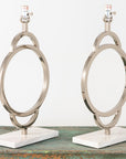 Modern Nickel & Marble Jamie Young Lamp