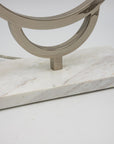 Modern Nickel & Marble Jamie Young Lamp
