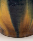 Oversized ceramic vase with Blue & Cream glaze