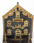Antique Brass House Coin Bank