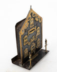 Antique Brass House Coin Bank