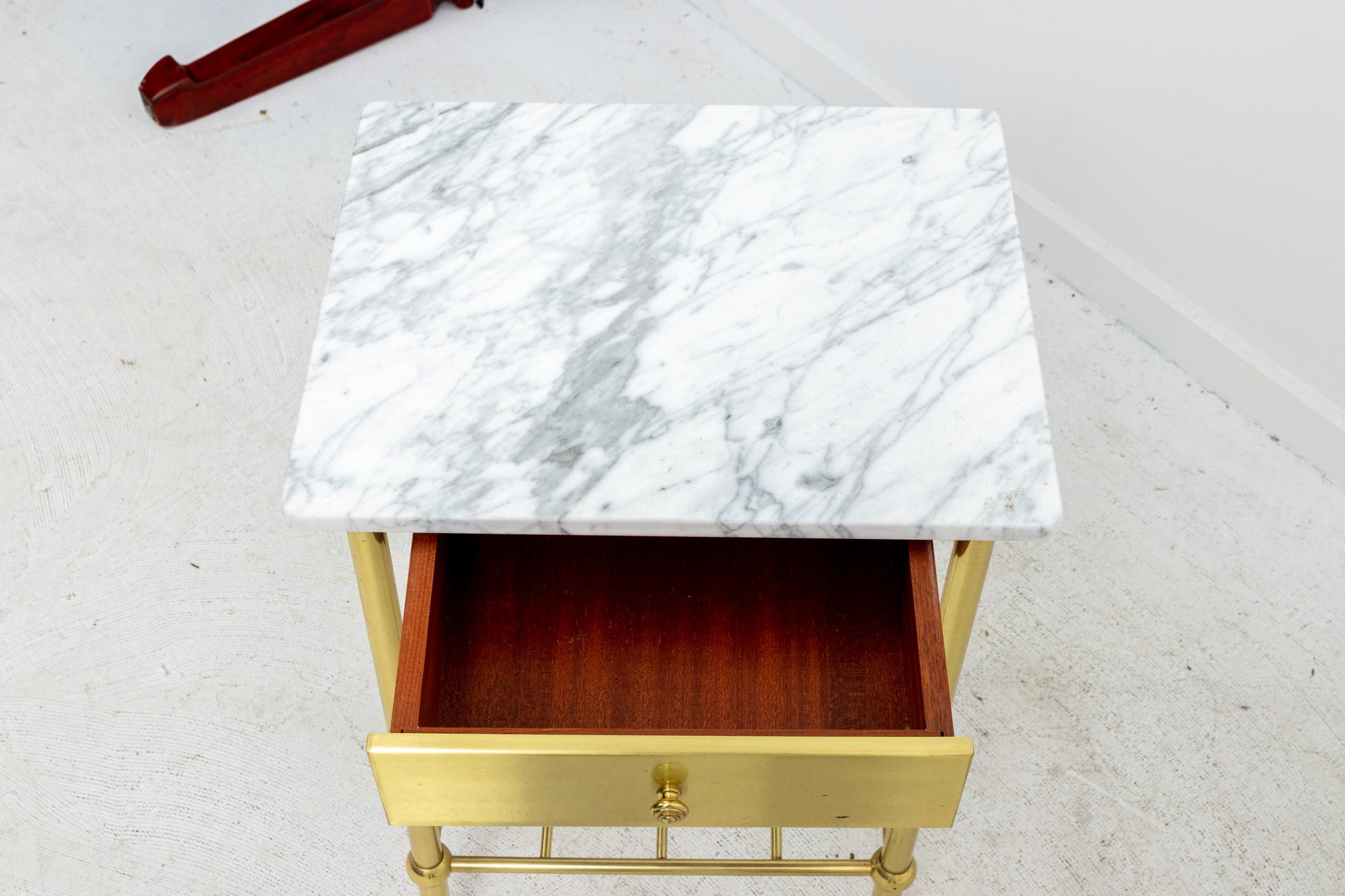 Brass and Marble Side Tables